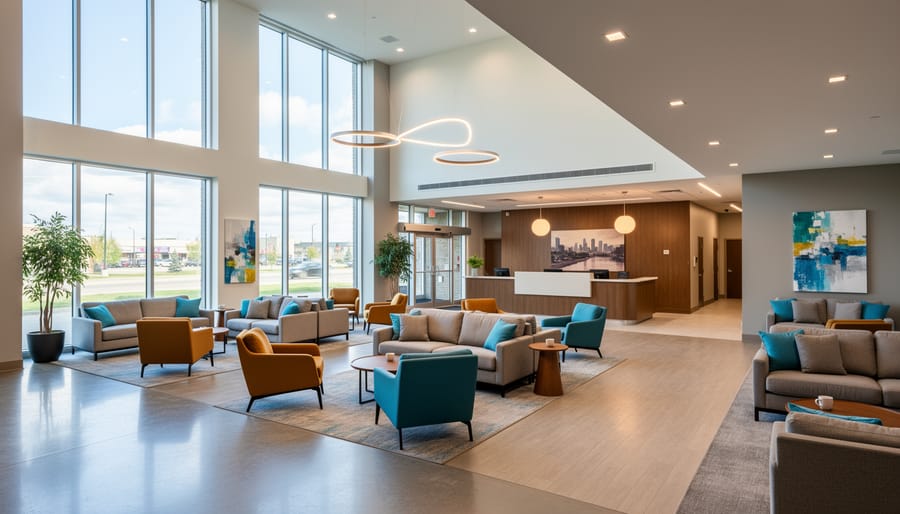 Modern lobby entrance area at Alt Hotel Saskatoon